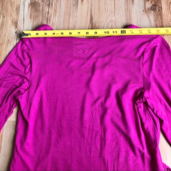 NEW APT9 Chiffon Hem Tee Shirt Magenta Small Petite Women’s NWOT - Picture 11 of 16
